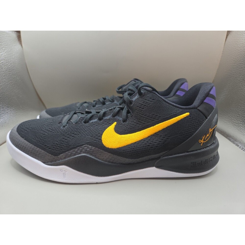Nike Kobe 8 Lakers Away GS Boys Youth 7Y Black Gold White Purple FN0266-002 NWOB